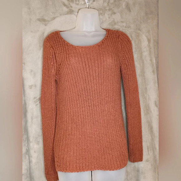 TRIBAL JEANS caramel brown knit sweater (#962) - Picture 1 of 6